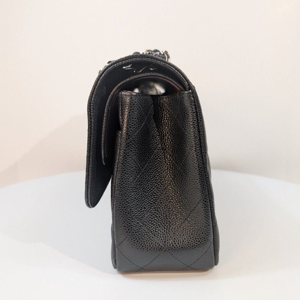 Chanel Black Caviar Classic Jumbo Double Flap Bag - Picture 3 of 16
